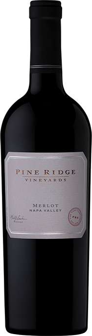 Pine Ridge Merlot wine bottle